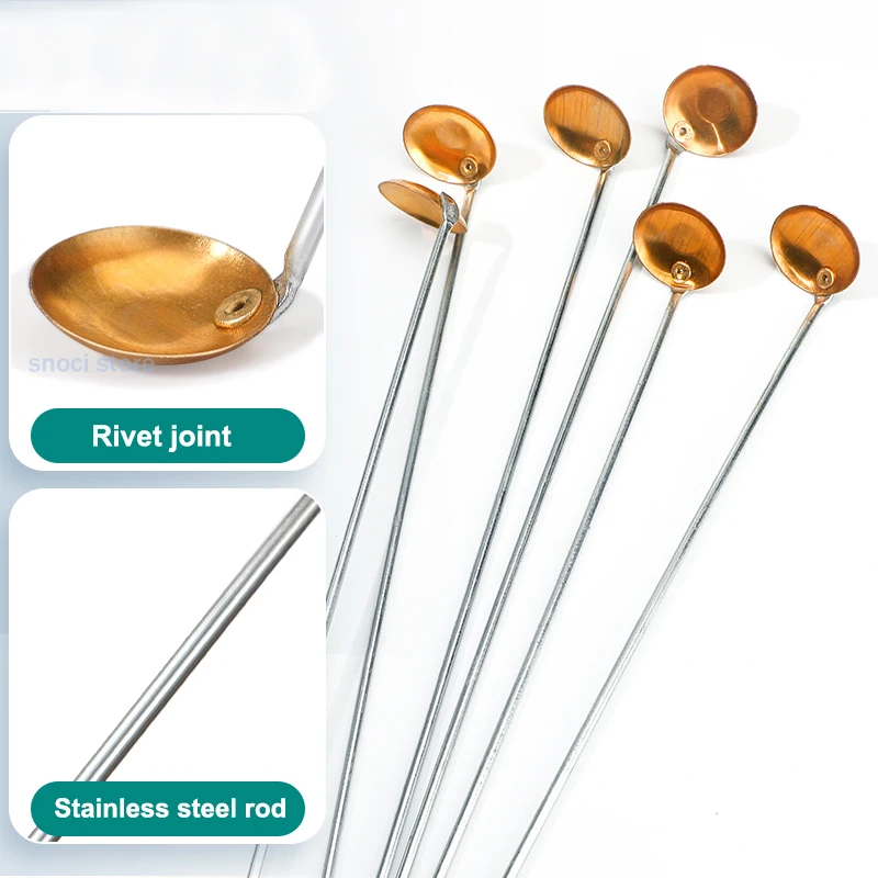 

Набор из 10 медных ложек для сжигания, инструмент для химических экспериментов, ложка для сбора образцов при сжигании, инструмент для исследования реакций сгорания