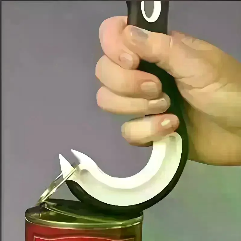 Easy-Grip Hook Can Opener - Durable Plastic, Perfect For Home & Restaurant Use, Ideal Christmas Party Accessory