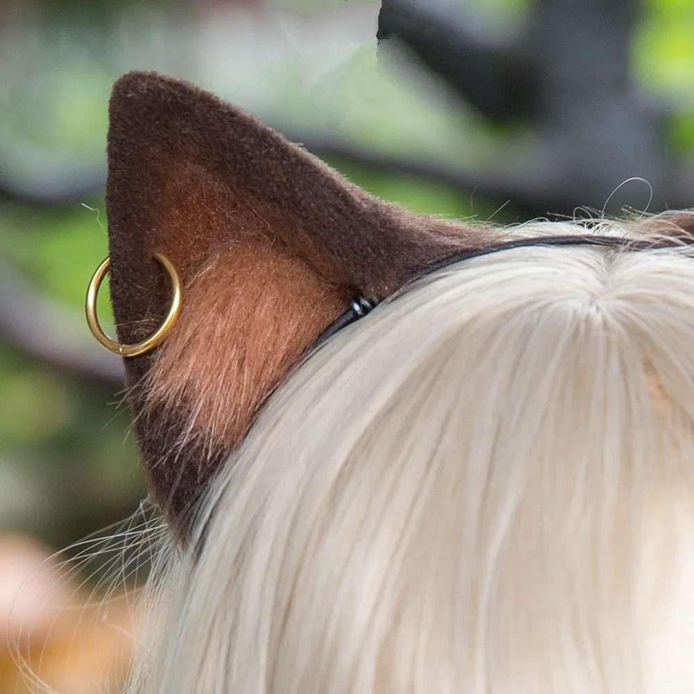 Original Simulation Cos Props Manual Simulation Animal Ears Tomorrow Ark Tianhuo KC Hair Accessories Hairpin Hair Hoop Hairband