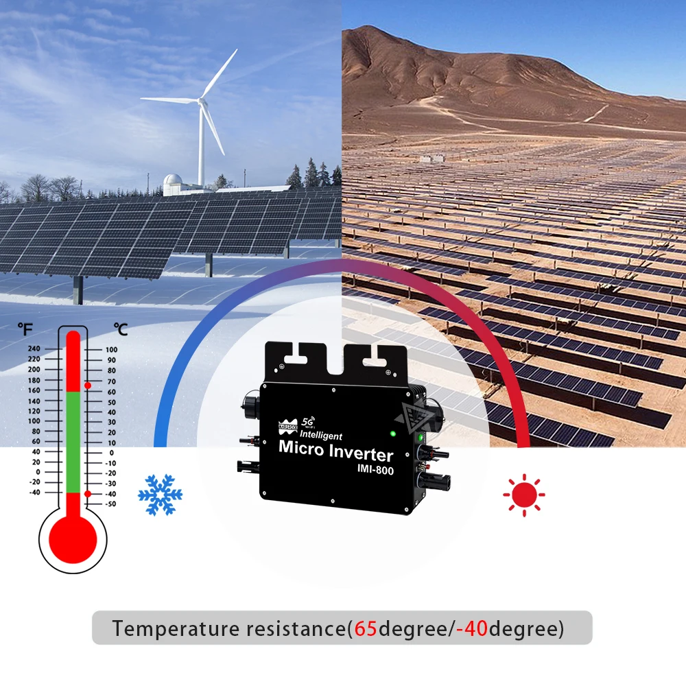 High-Quality 800W MPPT Solar Micro Inverter On Grid Waterproof IP65 20-50VDC To 110V/220VAC Micro Inverter With Built-In WiFi