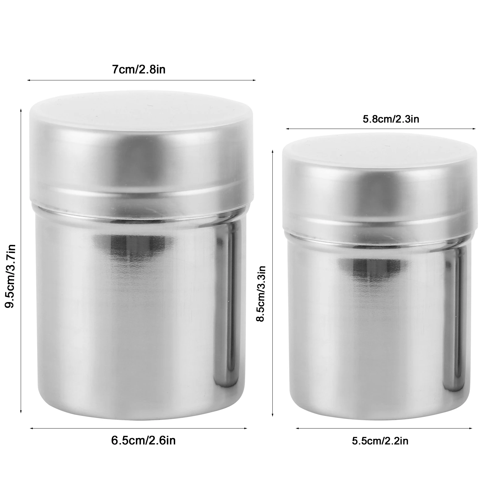 Fine Mesh Powder Shaker Stainless Steel Chocolate Coffee Sifter for Kitchen Baking Cooking Powder Dredger Powder Sugar Shaker