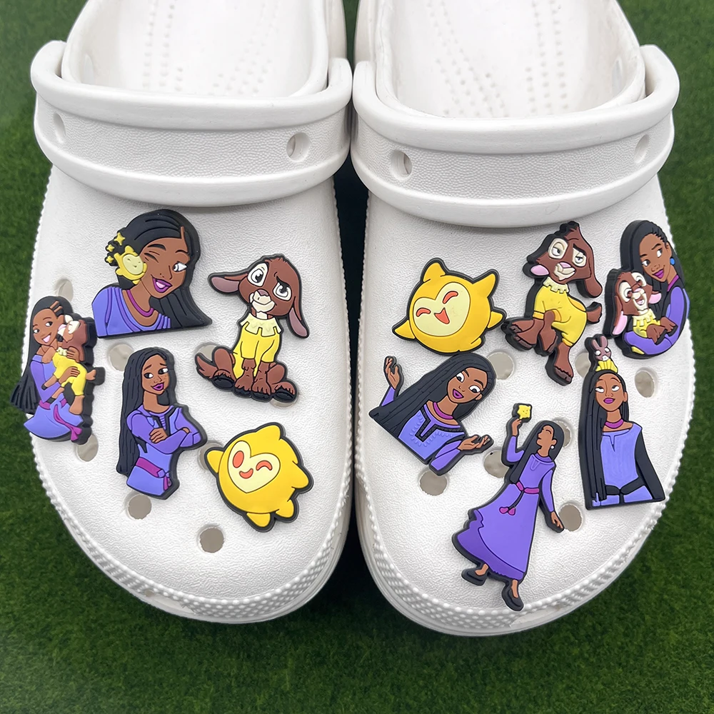 14/50 Stuks Hot Speelgoed Cartoon Wens Ster Schoen Charmes Diy Schoenen Decoraties Accessoires Klomp Sandaal Gesp Kids Party geschenken