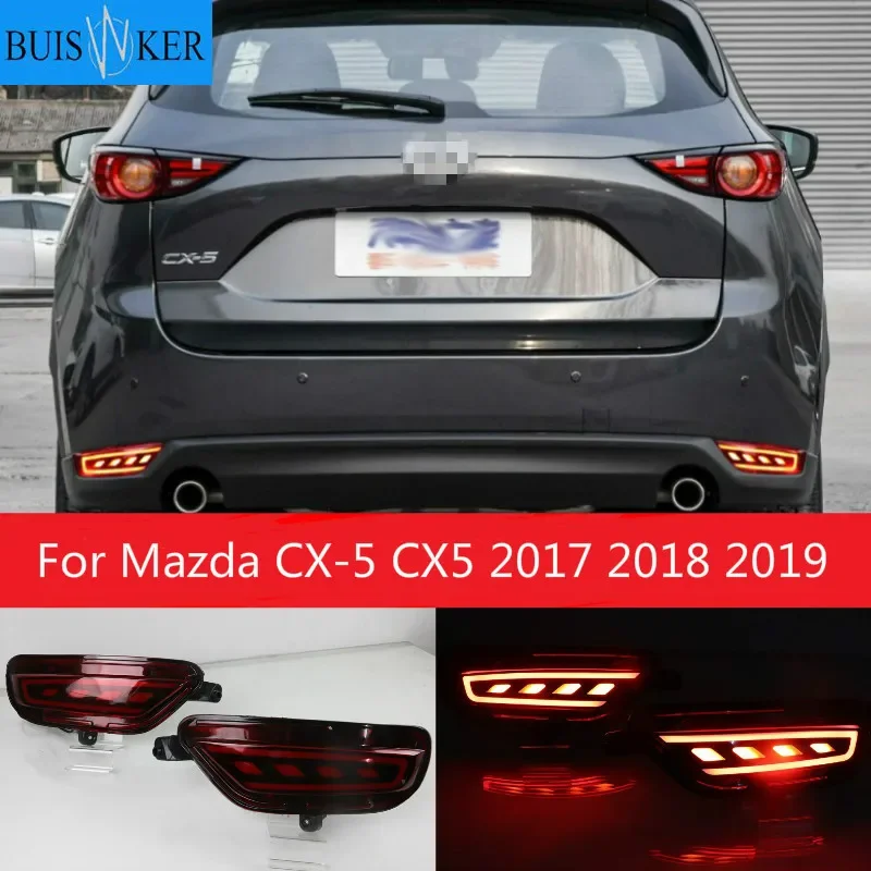 

2Pcs For Mazda CX-5 CX5 2017 2018 2019 LED Rear Reflector Taillight Fog Lamp Rear Bumper Light Brake Light Turn Signal Lamp