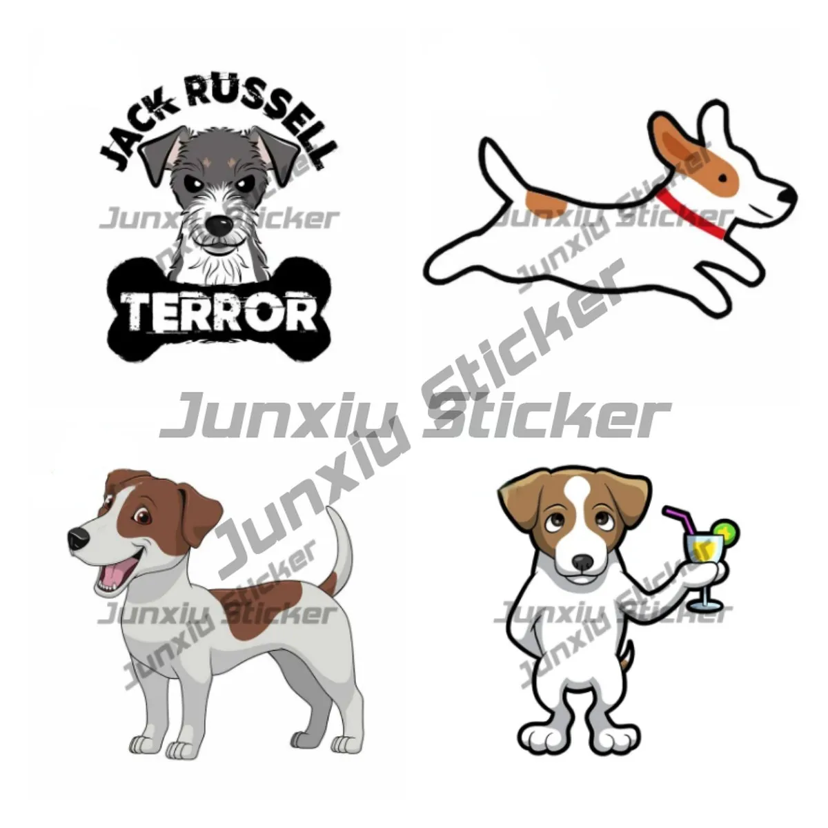 

For Jack Russell Terrier Dog Personality Car Stickers Fashion Decal DIY Occlusion Scratch Decals Decoration