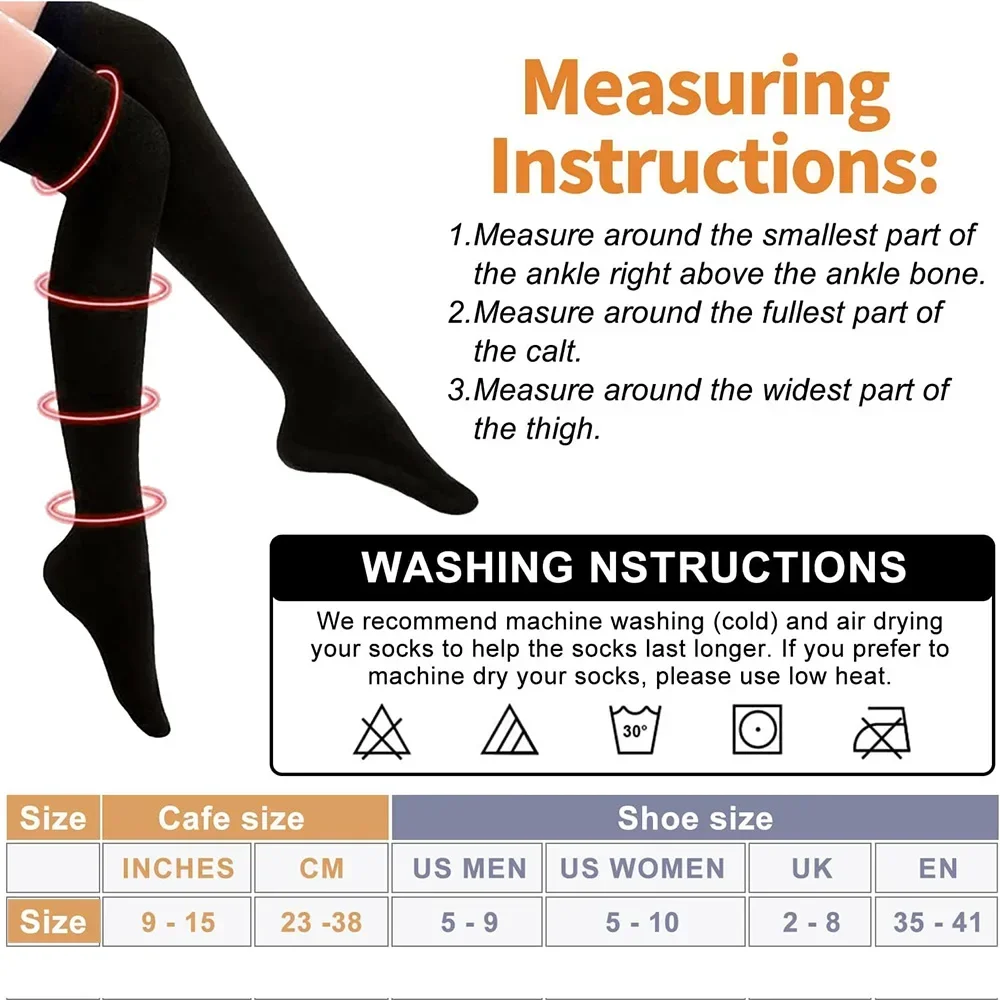 Compression Socks (1 Pairs) Knee High Compression Sock for Women & Men Stockings for Running, Cycling,Athletic Socks