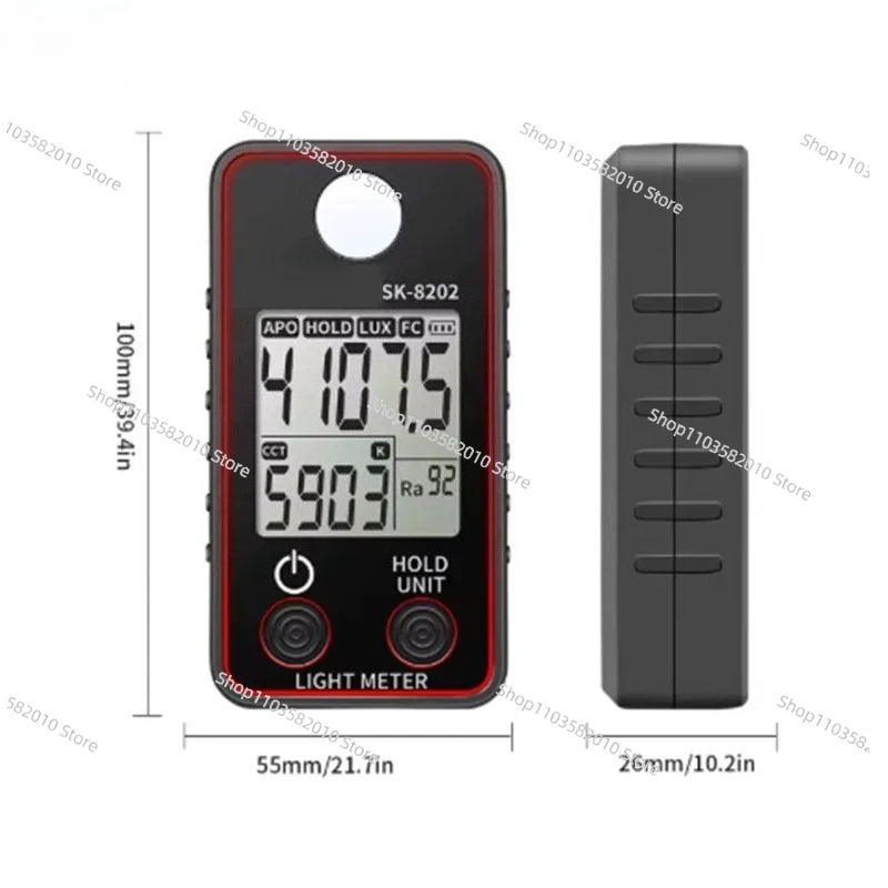 SK-8202 Illuminance Meter Color Temperature CRI Spectrum LED Brightness Lumen Light Detector