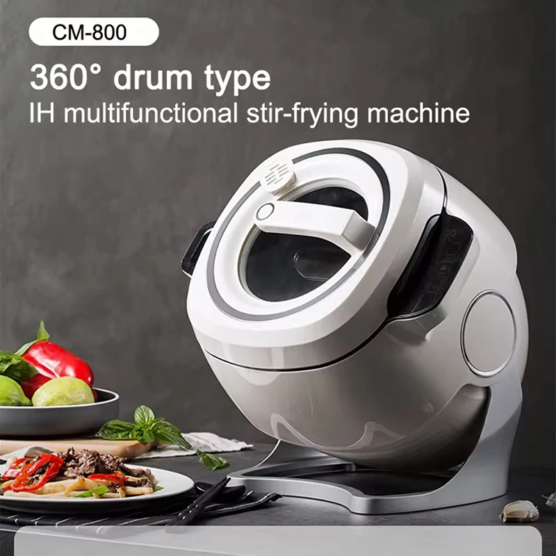 Smart Cooking Robot Automatic Stir-fry Wok Machine for Home, Electric Powered, One Touch Control, Healthy Non-Stick Coating