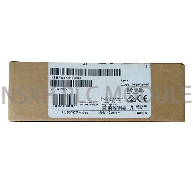 Brand New Original 6ES7193-6BP00-0DA1 6ES7 193-6BP00-0DA1