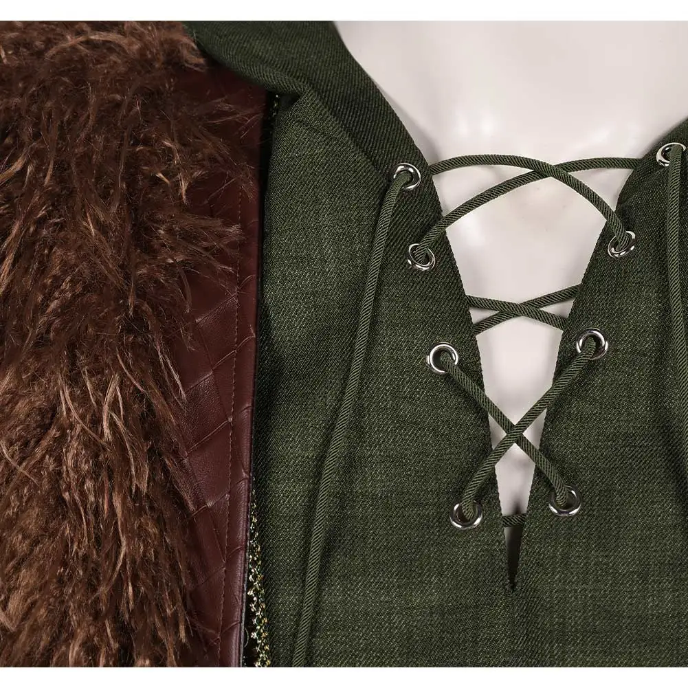 Movie How Train Dragon Hiccup Cosplay Costume Set Green Top Vest Pants Suits Male Halloween Roleplay Carnival Party Outfits view 4