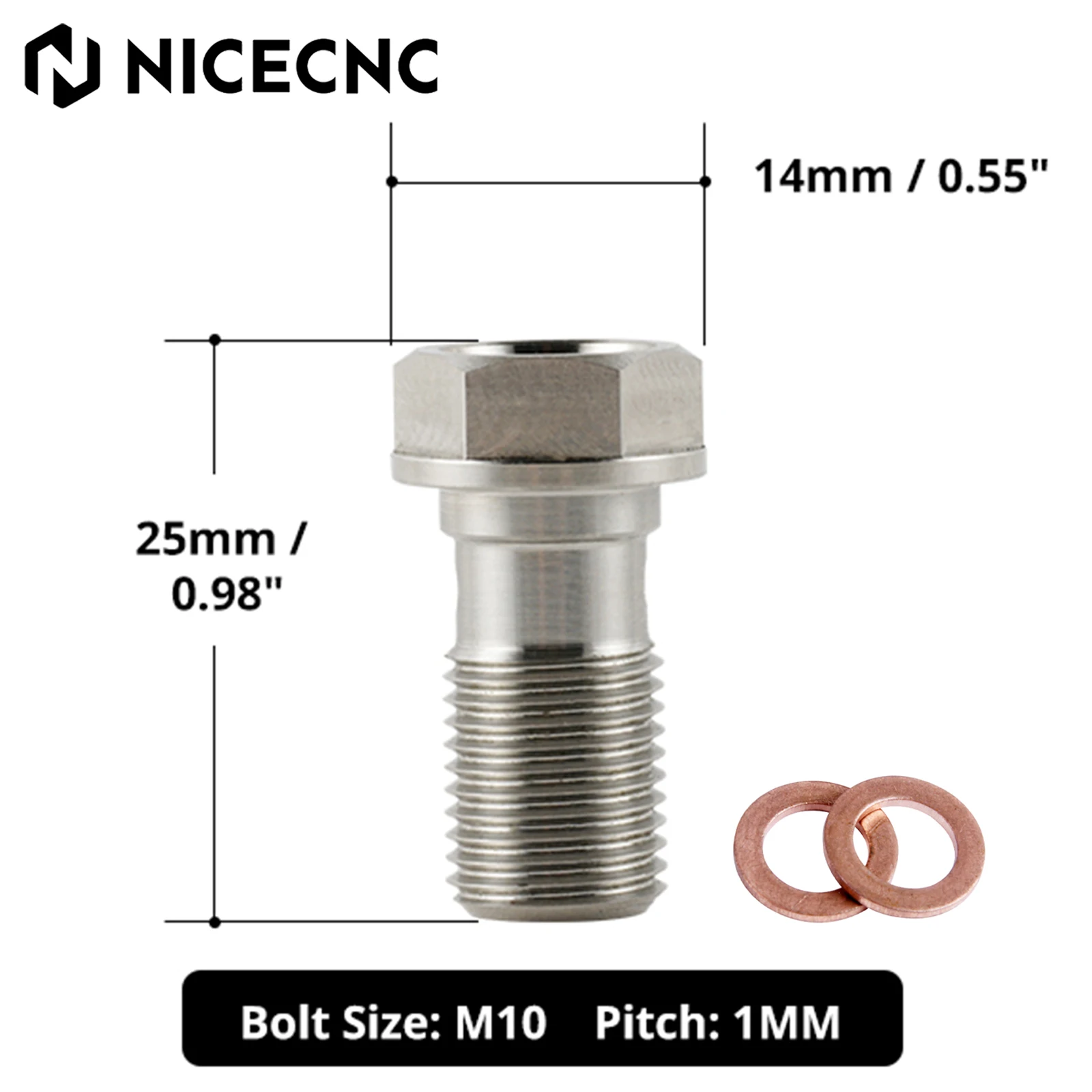 Titanium Brake Caliper Banjo Bolt M10X1.0MM/1.25MM For Yamaha BMW Honda Suzuki Kawasaki Ducati KTM Husqvarna Triumph Aprilia