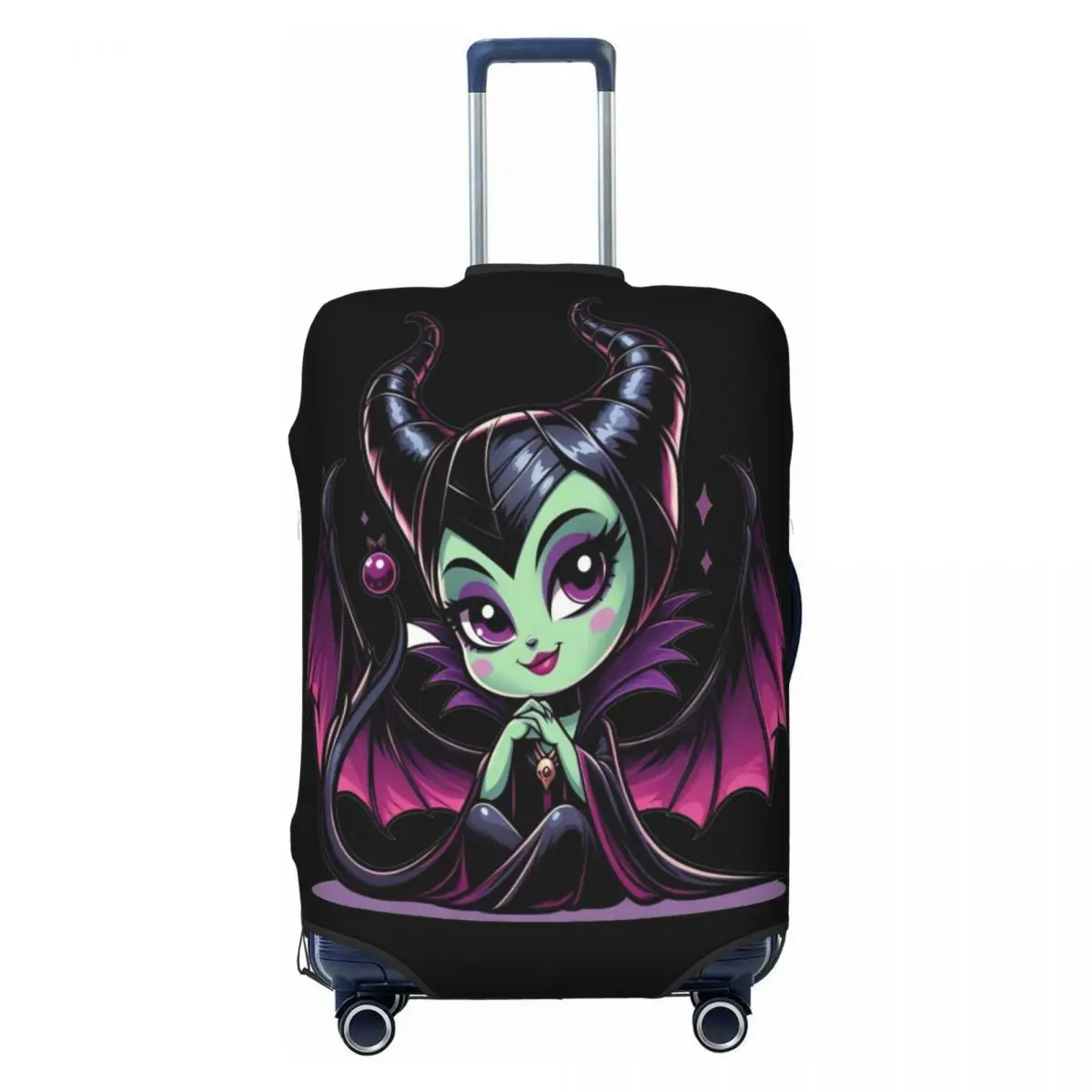 

Custom Maleficent Cartoon Suitcase Cover Elastic Luggage Covers Protector for 18-32 inch