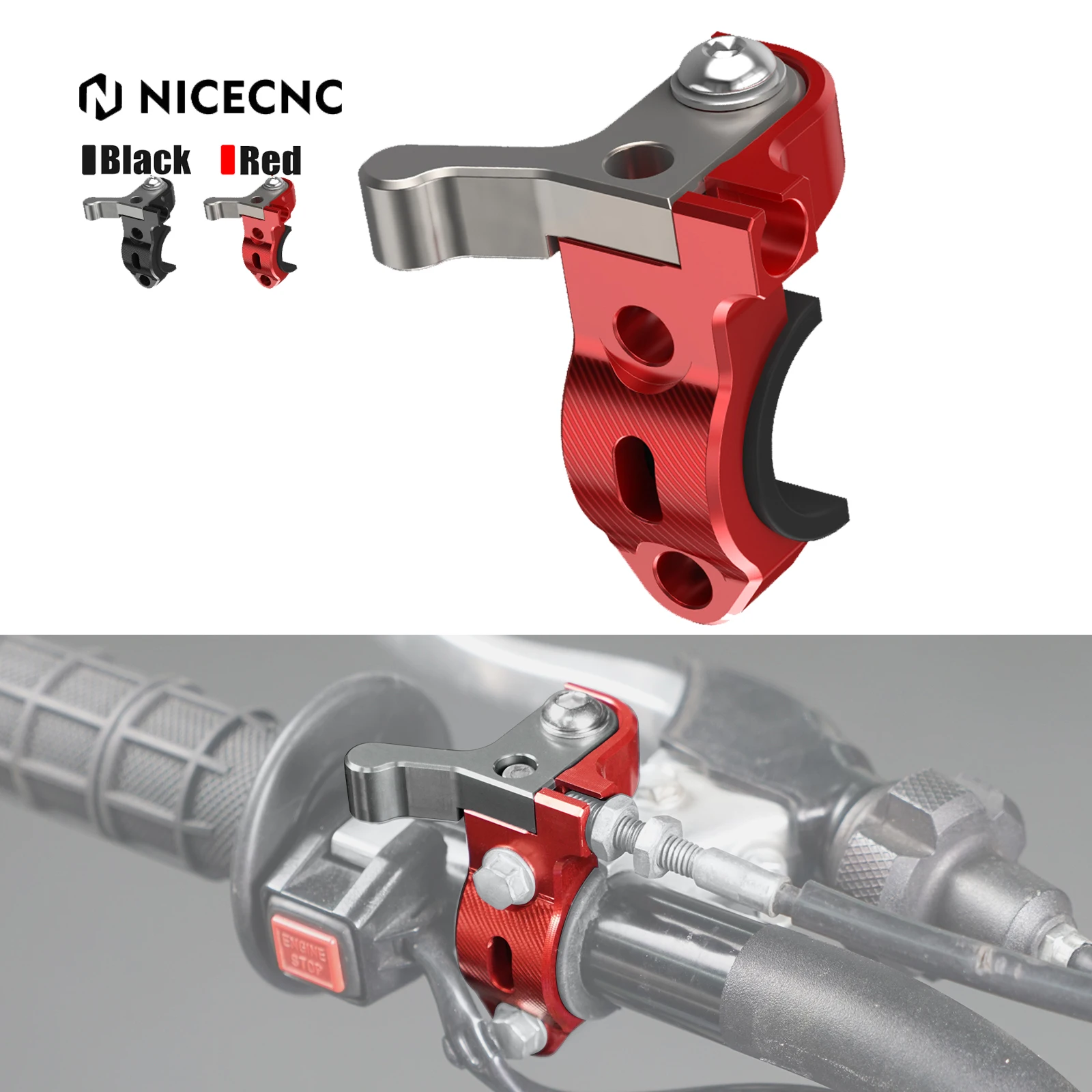 

NiceCNC For Honda XR650L XR650R 2000-2007 XR250R XR400R 1996-2004 XR250L XR600R Motorcycle Rotating Bar Clamp Hot Start Lever