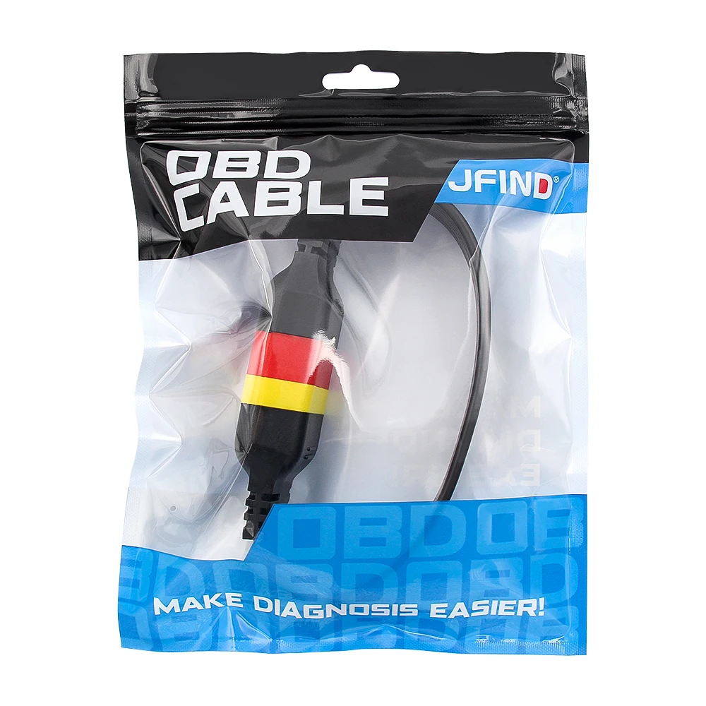 36CM OBDII Cable 16pin Male to Female Connector Extension for Thinkdiag Launch X431 Auto Diagnostic Extending Cable