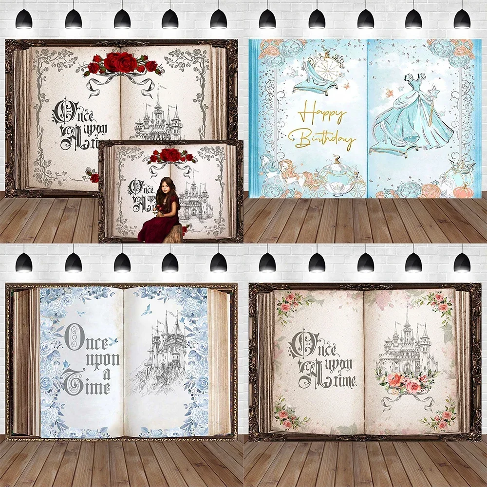 

Princess Girl Fairy Tale World Storybook Birthday Party Photography Prop Flower Background Newborn Adult Portrait Photo Studio