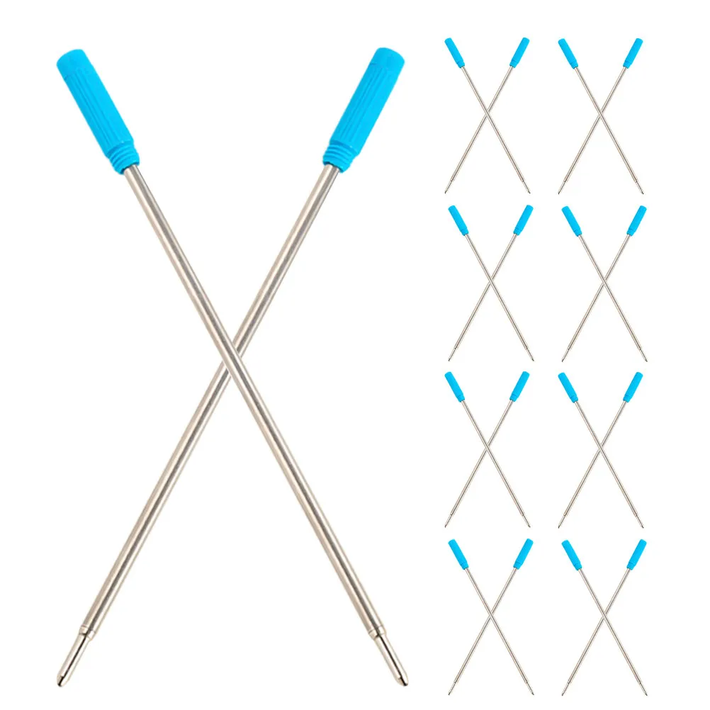 

50Pcs Metal Ballpoint Pen Refills Blue Ink Smooth Writing Refill Office Supplies Replacement Ink Pen Office Supplies