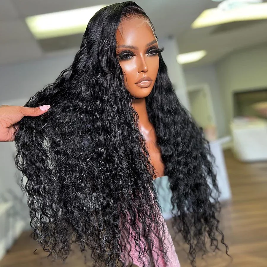 

Black Long Soft 26inch Glueless 180% Density Kinky Curly Deep Lace Front Wig For Black Women Babyhair Preplucked Daily Cosplay