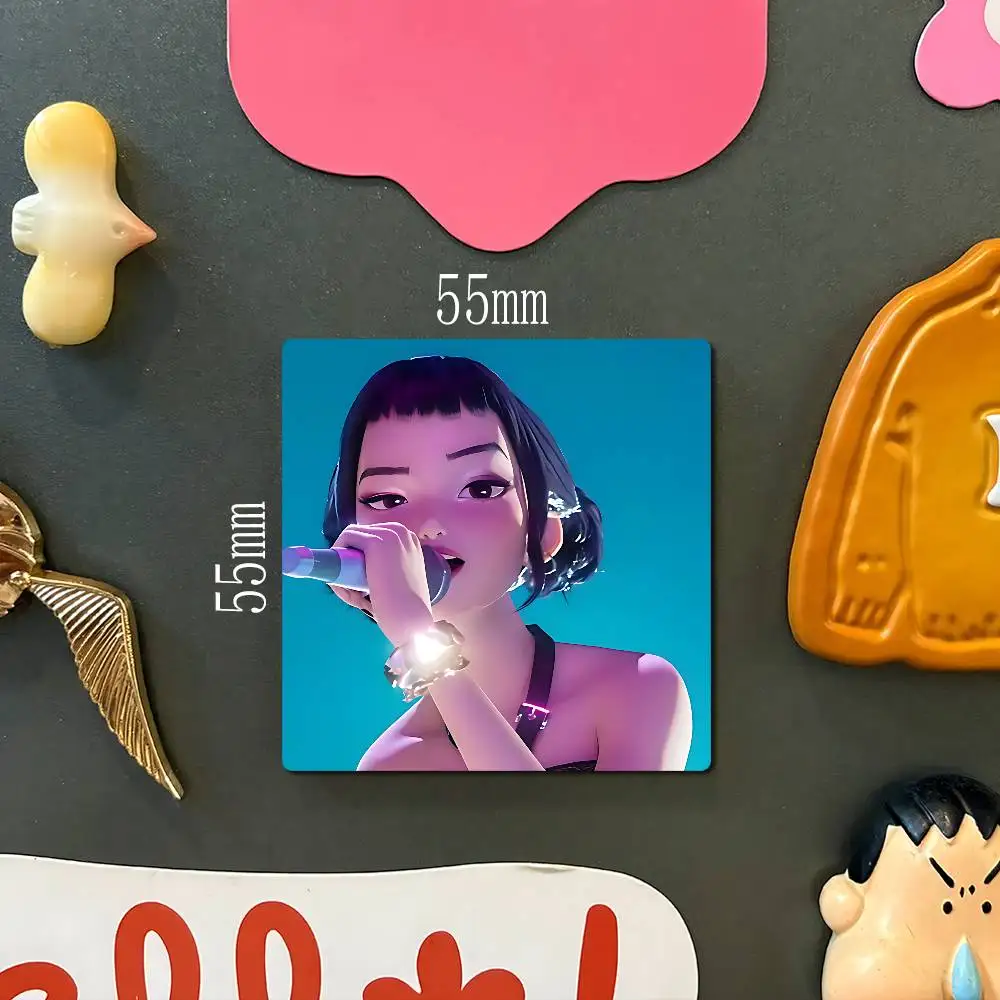 DemonS Hunters ZOEY-Y Photo Fridge Magnet Square Stickers Personalize Home Decor Souvenirs Gift