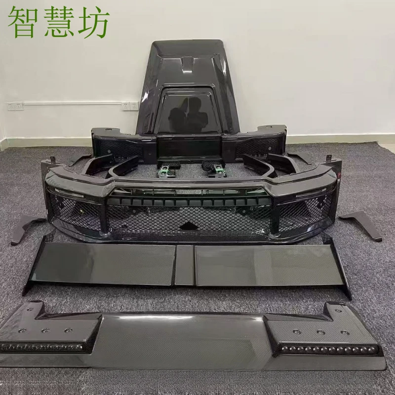 Suitable For 2025 Mercedes-Benz G-Class Upgrade To Brabus G800 Body Kit With Modified Carbon Fiber Front Bumper And Grille