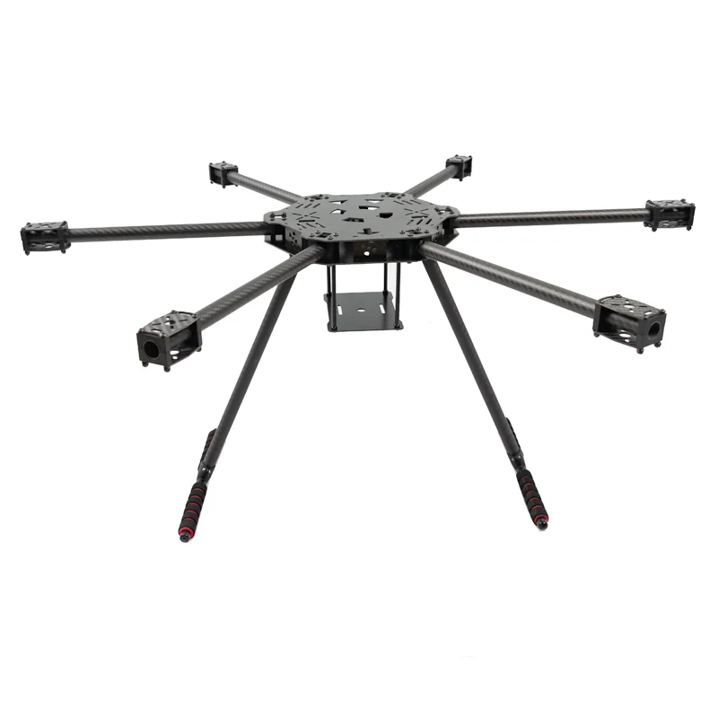 F850 Full Carbon Fiber F 850 Hexa-Rotor Frame Foldable Arm Hexacopter Frame Kit with Unflodable Landing Gear for FPV