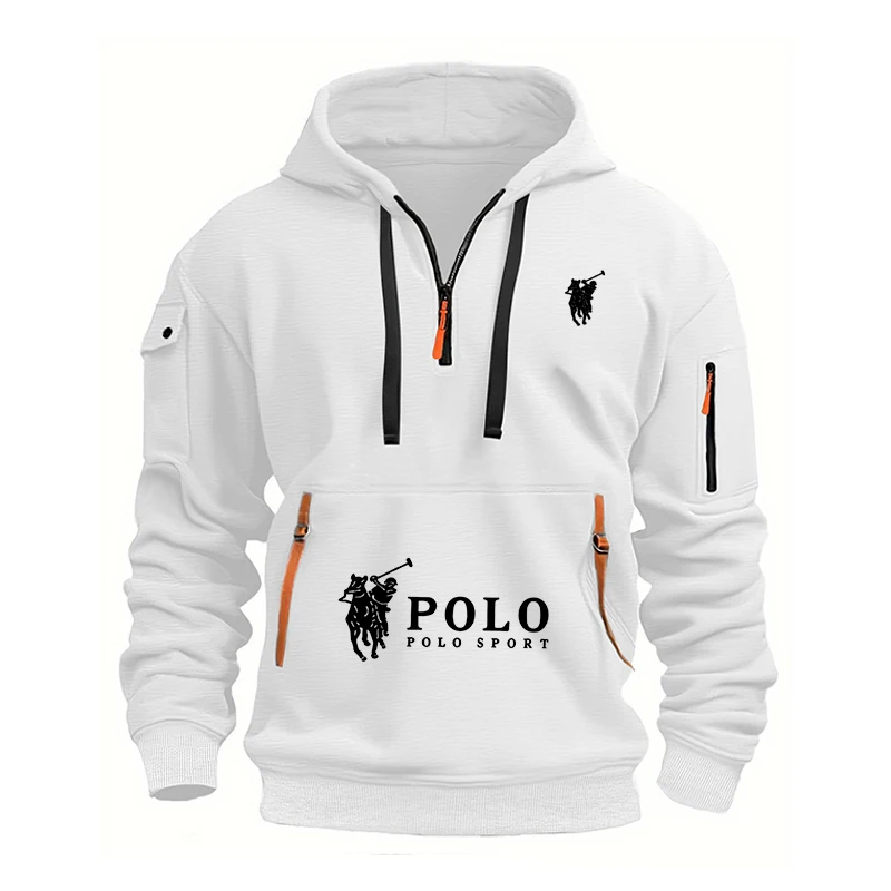 Sudadera con capucha para hombre, con múltiples bolsillos y cremallera, informal, deportiva, para hombre/mujer, talla grande,