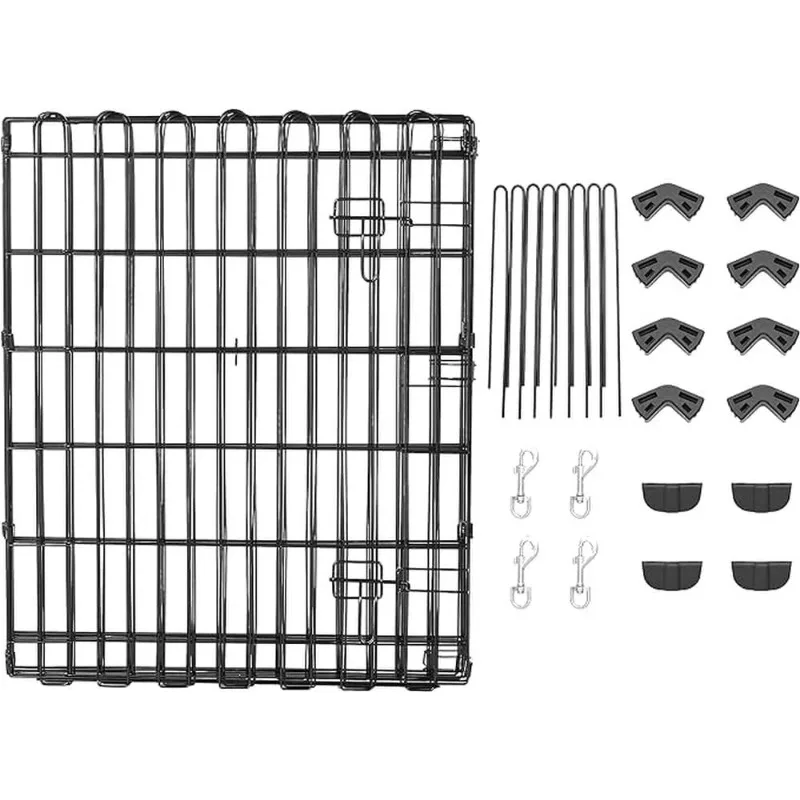 

Foldable Metal Octagonal, Square, Rectangle Exercise Pet Playpen for Dogs, Indoor/Outdoor Portable, Single Door, Small, 60 x 60