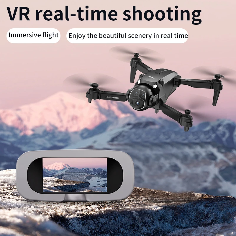 E4 VR Control Drone 4K Professional Camera HD Aerial Photography Dual-Camera Omnidirectional Obstacle Avoidance Drone RC Toys