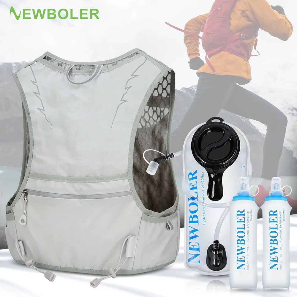 NEWBOLER 10L Lightweight Running Backpack Running Hydration Vest, Suitable for Bicycle Marathon Hiking, Ultra-light and Portable