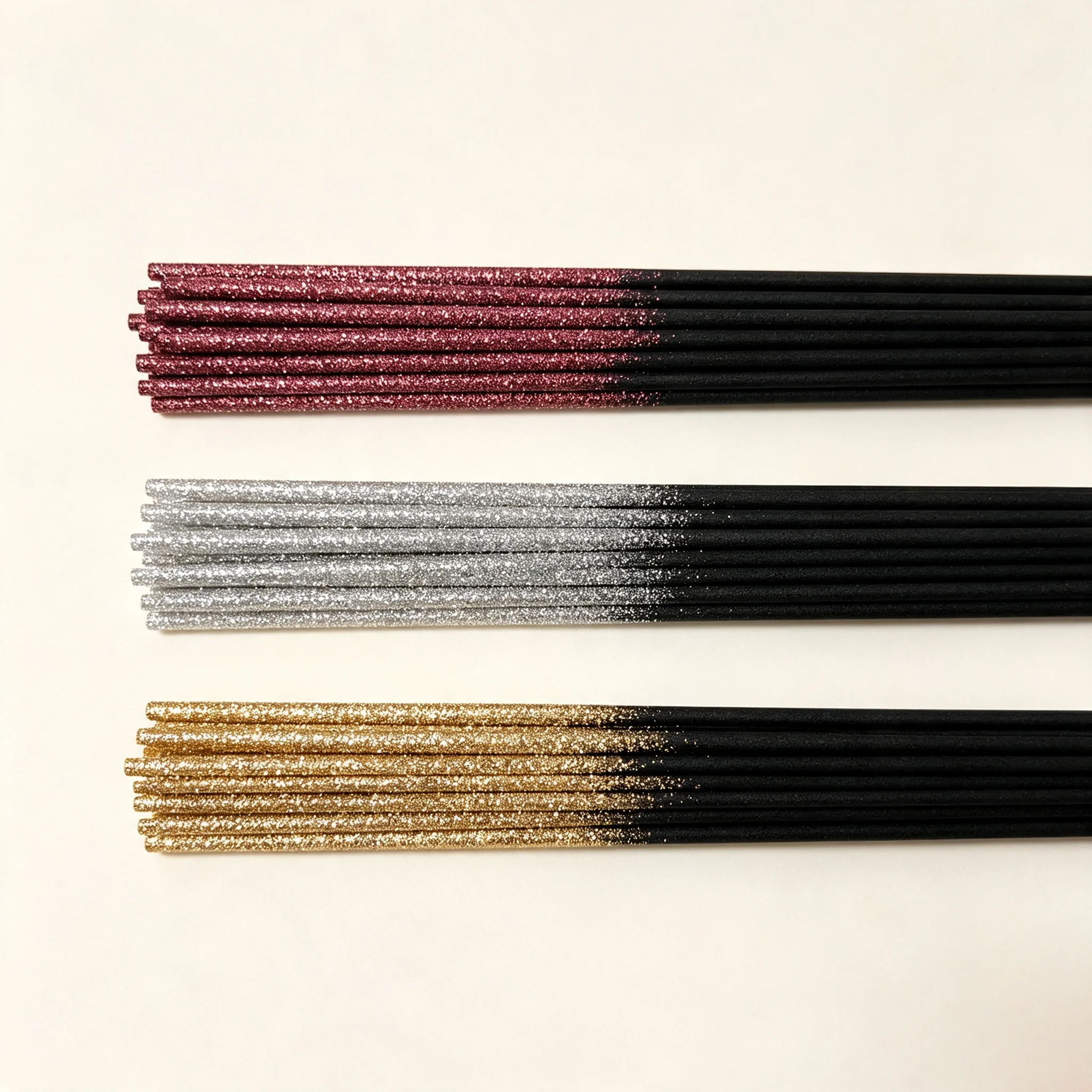 50Pcs Glitter Top Fiber Reed Diffuser Sticks Oil Absorb Volatilizing Rods Home Hotel Fragrance Decor Accessories
