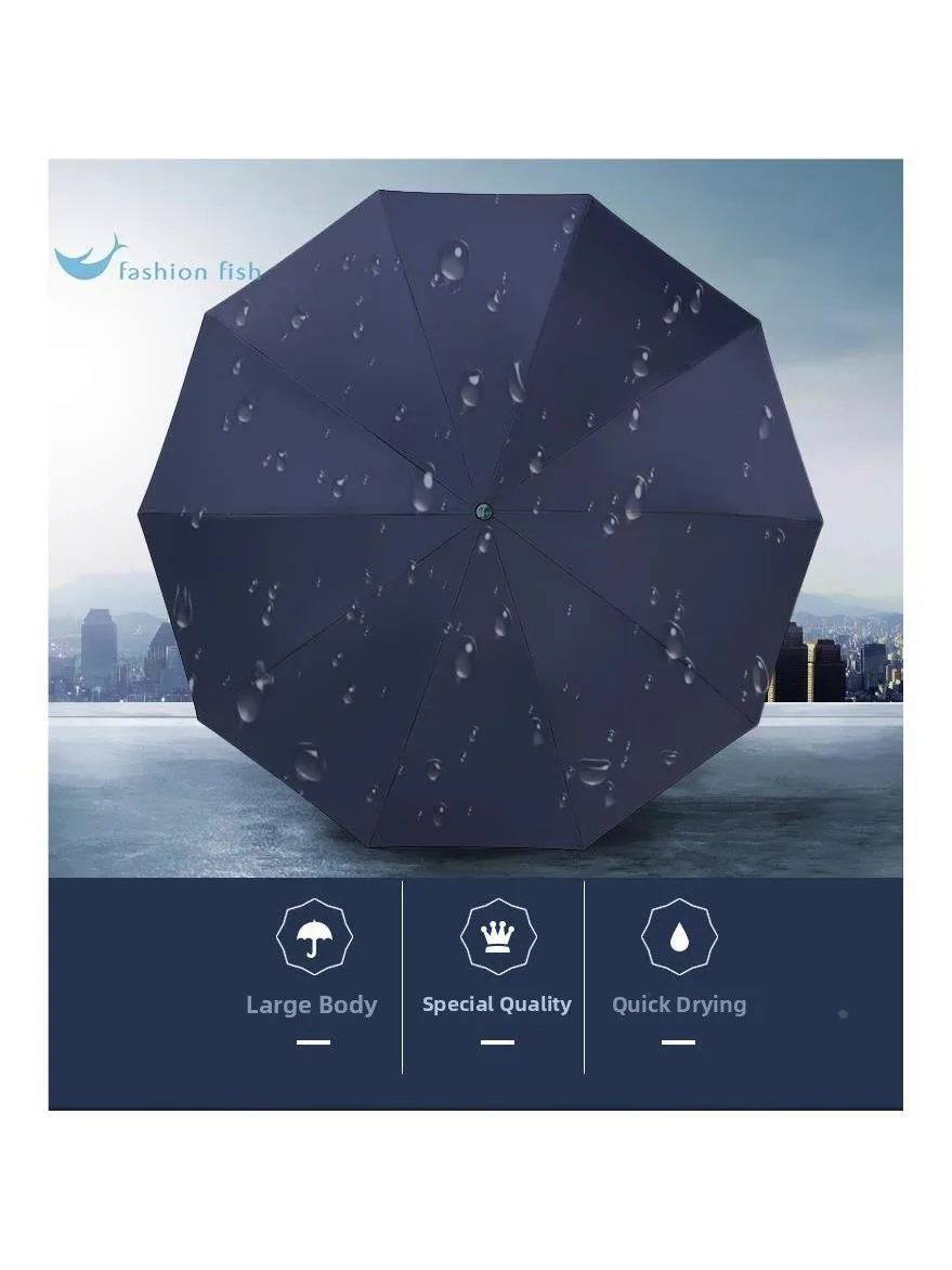 Extra Large Umbrella Unisex Waterproof Sunshade Raincoat Black Glue Anti-Uv Foldable Double Person Student Rain Umbrella