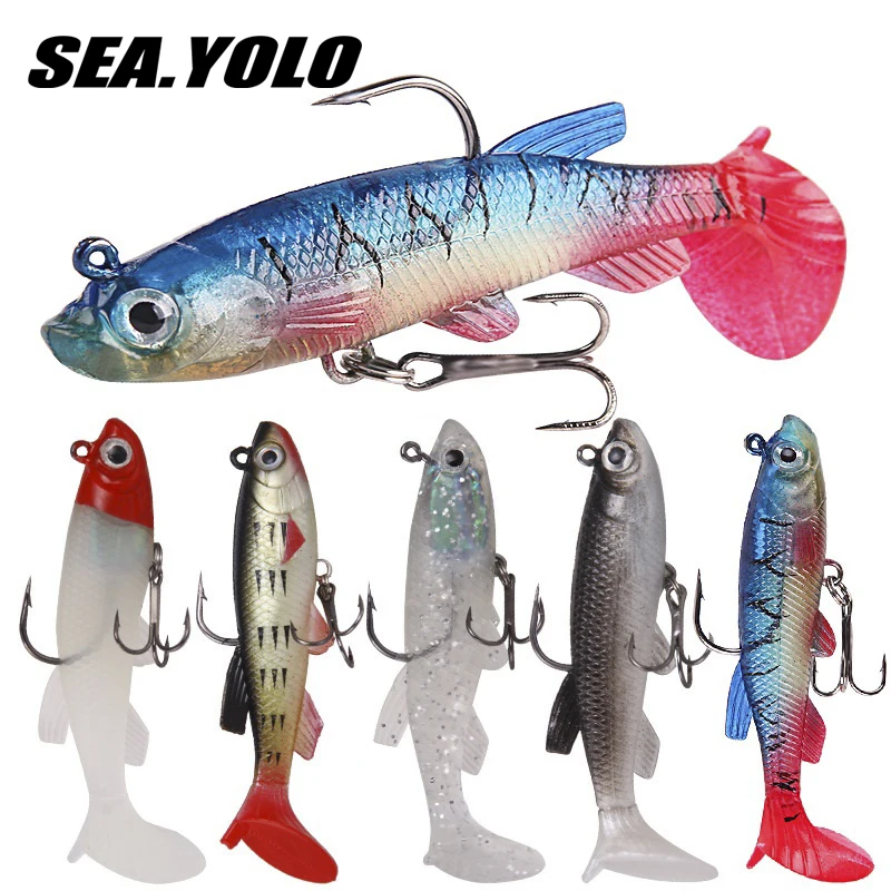 

Sea. Yolo Lure Baits Soft Bait Pack Lead Fish 8.5cm13g Fluorescent Biomimetic Soft Bait Fake Bait Fishing Gear Accessories