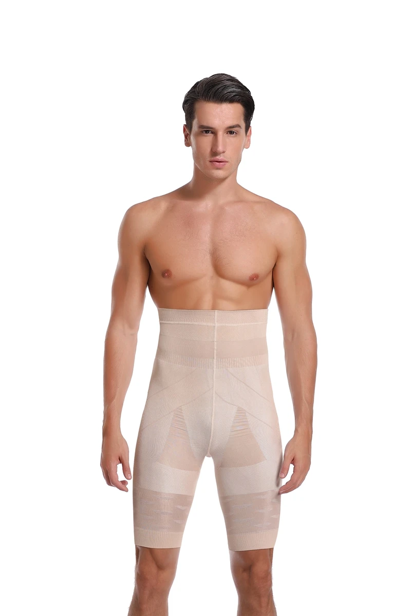 Männer Bauch-steuer Shorts Hohe Taille Abnehmen Shapewear Bauch Bauch Flache Body Shaper Bein Unterwäsche Kompression Briefs Boxer 3XL – Detail 11