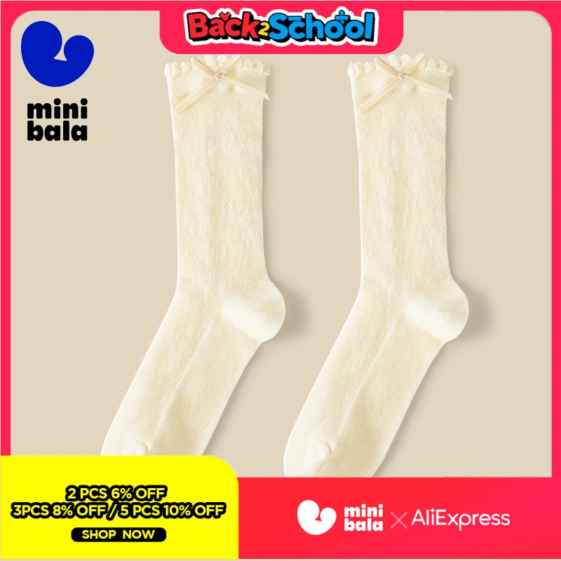 

Mini Bala 1-Pack New Summer Girls' Bacteria-inhibiting Cotton Socks Baby Skin-friendly Floral Socks