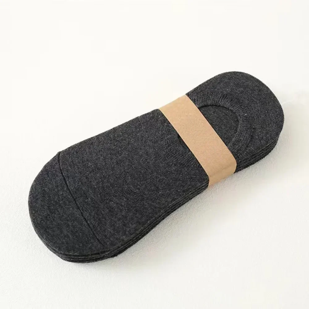 Lot Fashion Happy Men Boat Socks Summer Autumn Non-slip Silicone Invisible Cotton Socks Male Ankle Sock Slippers Meia