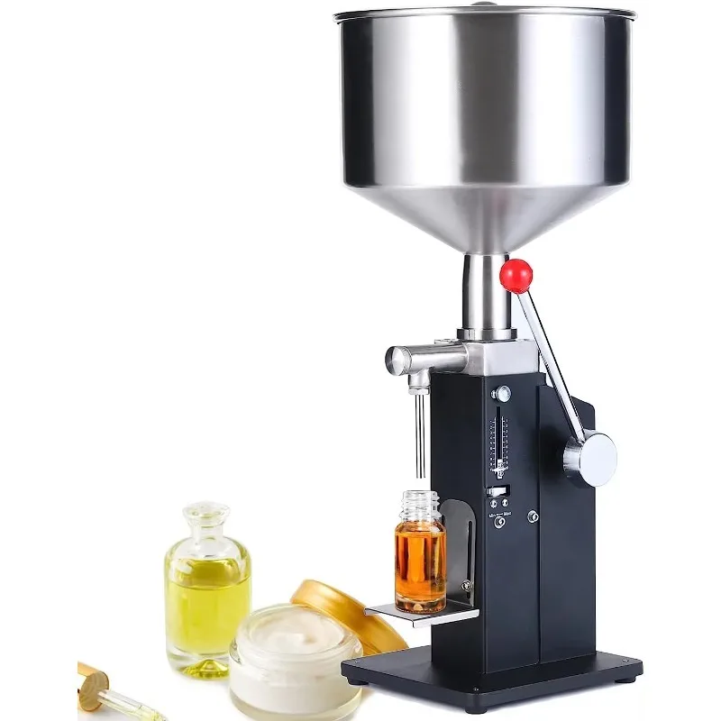 5-100ml Manual Liquid Filling Machine for Cream Cosmetics Yogurt Juice Water Tea Small Business Use