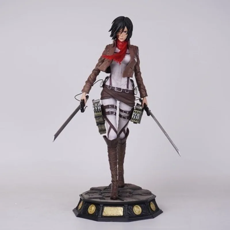 Attack On Titan Mikasa Standing Gk PVC-Figur, 30 cm, bemalt, fertiggestelltes Sammlermodell, Statue, Desktop-Dekoration für Anime-Sammler