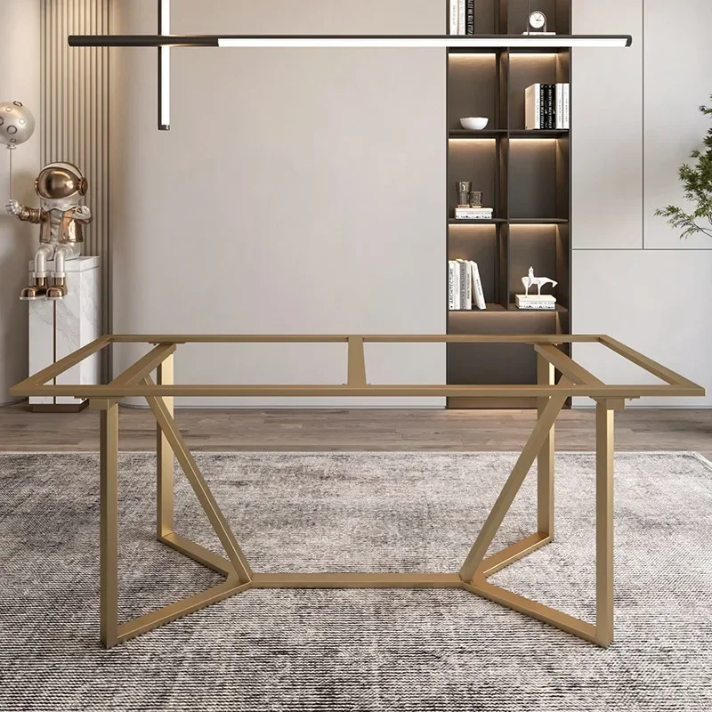 Metallfußhalterung, leichte Luxus-Tischbeine aus Edelstahl, Steinplatte, Marmor, Schmiedeeisen, individueller Esstisch, Teetisch, Schreibtischfuß