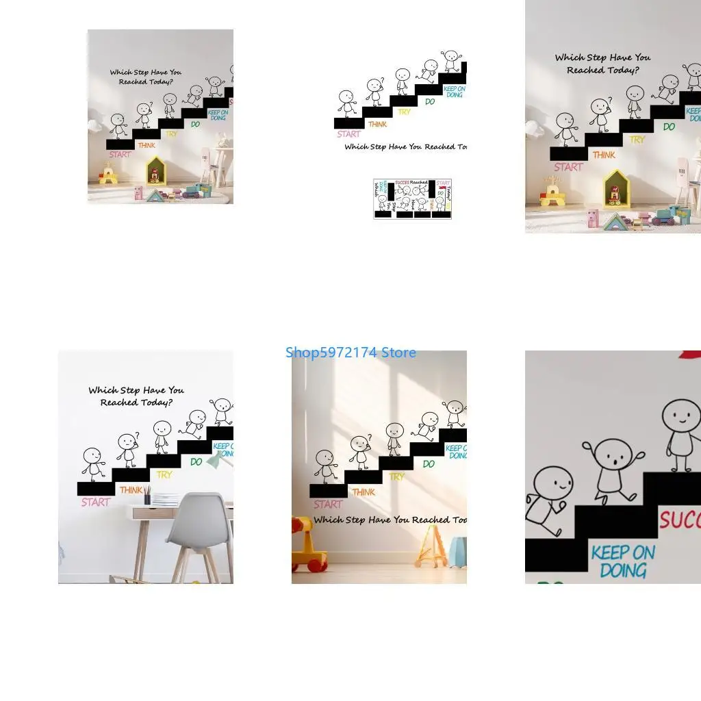 Y3NB Adhesive Motivational Teamwork Quote Decal For Office Wall Inspirational PVC Sticker School Classroom Decoration