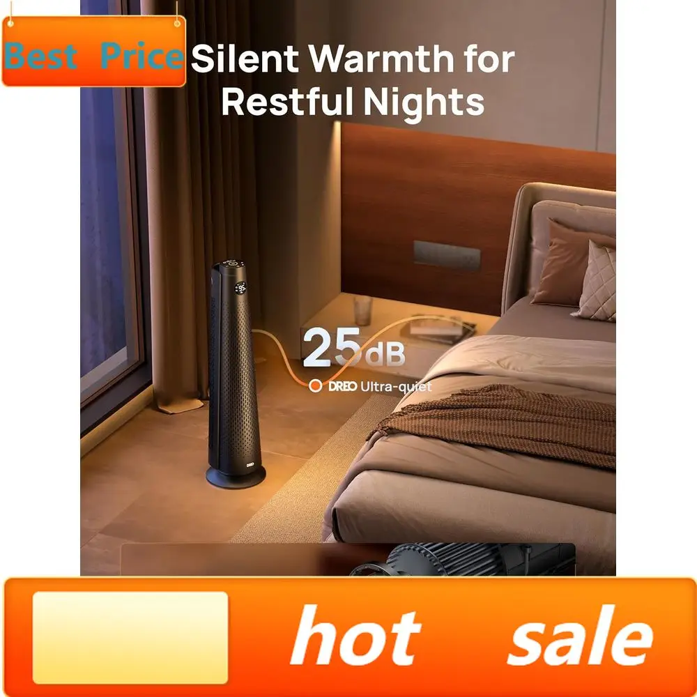 

Популярный электрический обогреватель для больших помещений с пультом ДУ, 120 Вт ° Функция вращения, регулируемый термостат, 5 режимов нагрева и 3 режима вентиляции, 8 функций безопасности