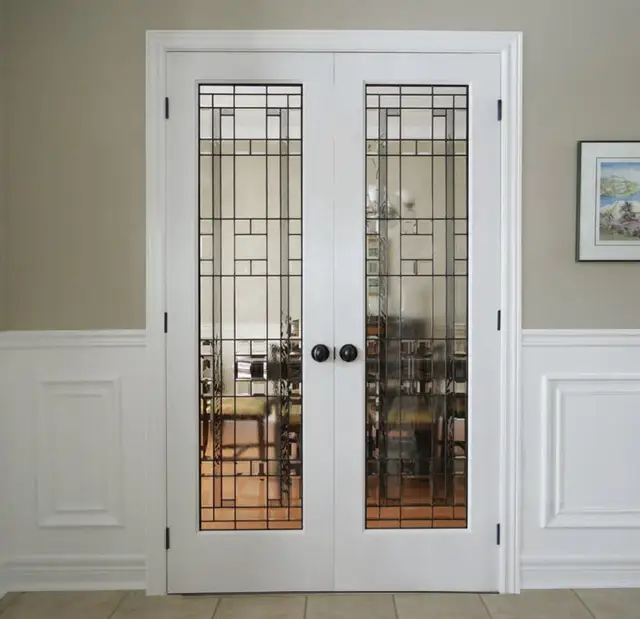 Household High Quality Rainproof Moisture Proof French Double Doors Durable French Entrance Doors Noise Reduction French Doors 2