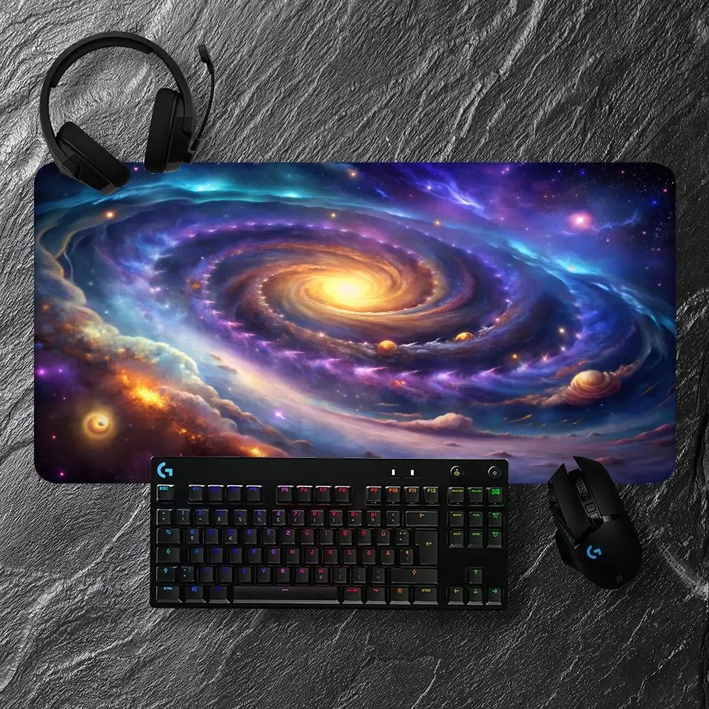 

Fantasy Art Mouse Pad Large Computer Office Game Table Mat XXL Rubber Anti-slip Stitched Edges Keyboard Mats Washable Desk Pads