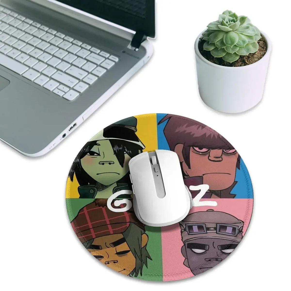 Gorillaz Virtual Band Music Round Mouse Pad Computer Keyboard Mouse Mat Gaming Laptop Desk Mat Office Table Mats