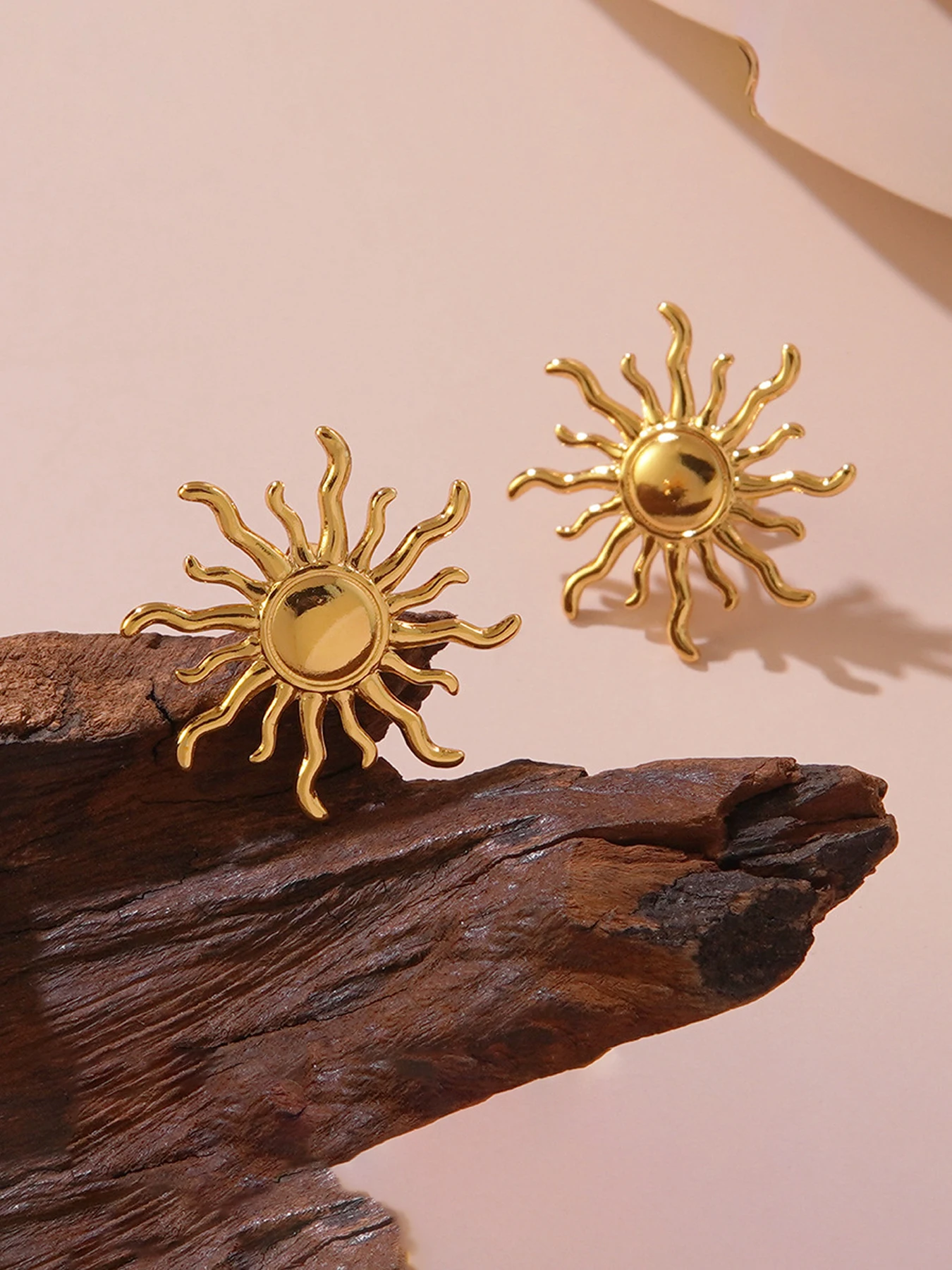 أقراط نسائية غير متماثلة من الفولاذ المقاوم للصدأ، تصميم قديم عتيق، إكسسوار مجوهرات لجميع المواسم، ديكور أذن على الطراز العادي #6