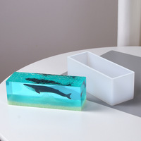 Rectangle Silicone Molds for Epoxy Resin Cuboid Moulds With Wooden Support Deep Casting for Jewelry Craft Making Home Decoration
