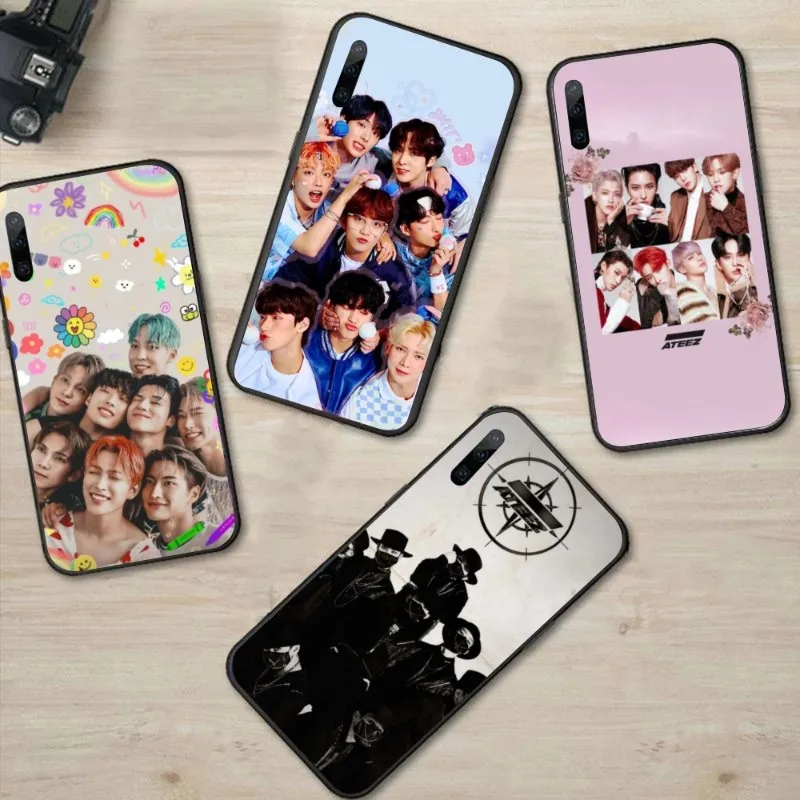 KPOP A-ATEEZ Smart Phone Case for Huawei P50 P40 P30 Pro Lite P Smart 2021 2019 Magic 3 Black Soft Phone Cover Funda