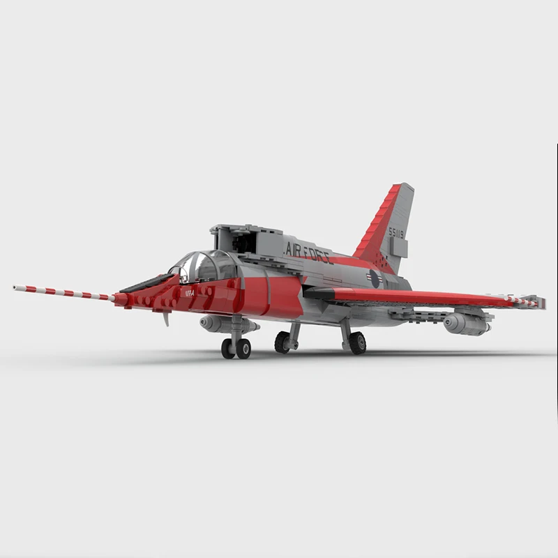 1:35 Scale F-107 Fighter Bomber Model MOC Building Bricks War Equipment Modular Technology Gifts Holiday Assemble Toys Suit