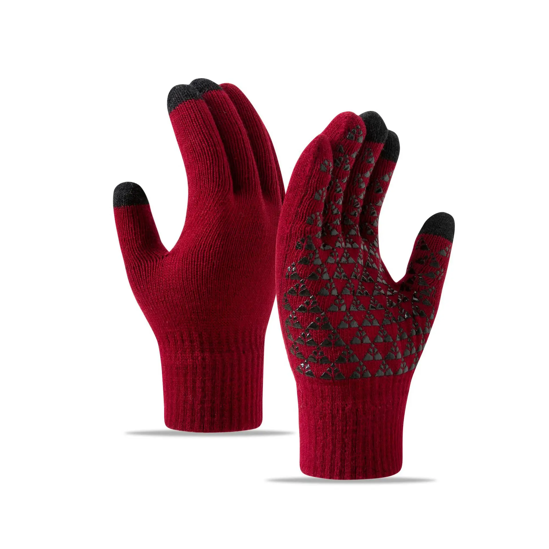Workout Gloves for Men Knitted Thickened Thermal Touchscreen Cycling Gloves Daily Casual Wear Windproof Cold-Proof Unisex Design