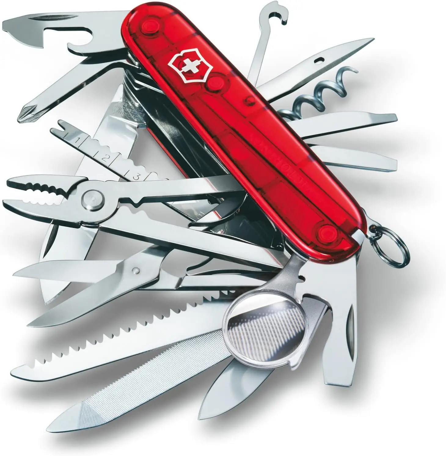 Swiss Army Multi-Tool, SwissChamp XLT Pocket Knife, Ruby