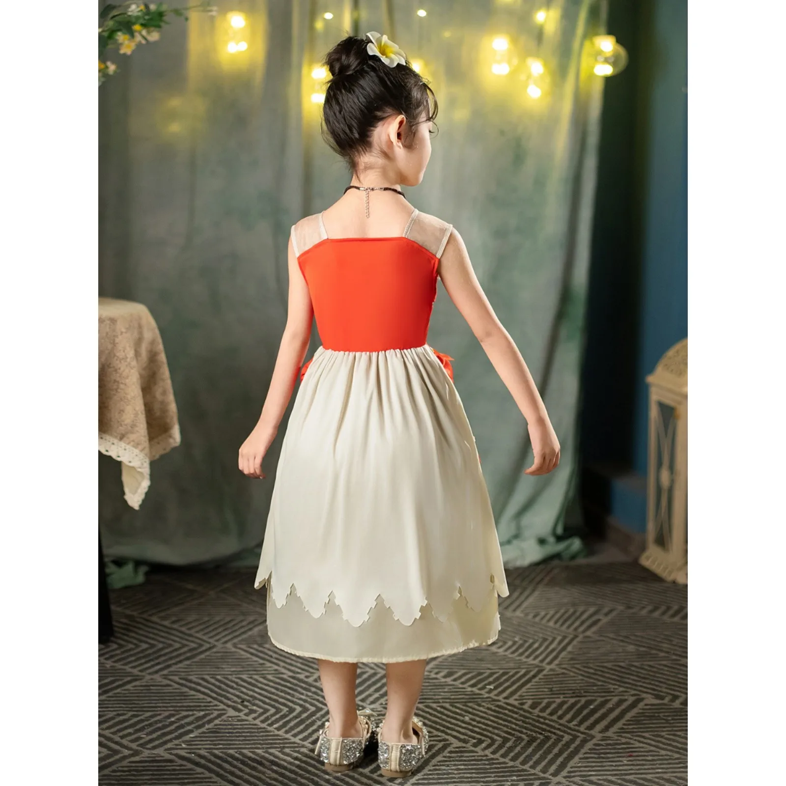 アナヒタ プリンス ドクター 女の子用 パフォーマンス ステージ衣装 モアナテーマ 3-9歳 子供服 春夏スカート