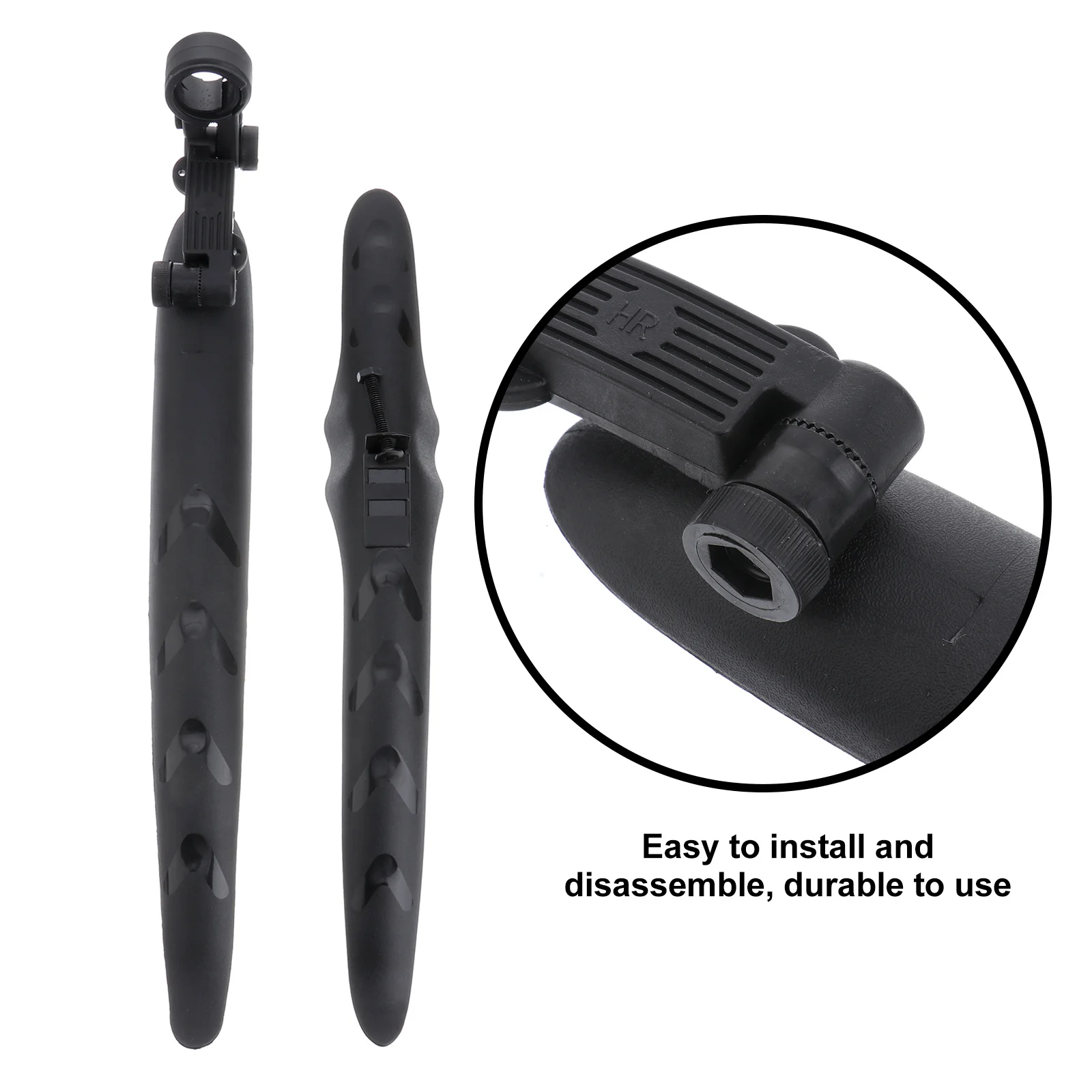 

Bike Mud Guard For Bicycle Road Cycling Premium Plastic Waterproof Mudflap Impact Resistant Black Streamlined Design Easy