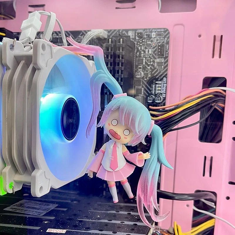 12 cm große Cartoon-Figur von Hatsune Miku, für den Schreibtisch, Büro, Sammlung, Dekoration, modisches und personalisiertes Ornament, Spielzeug, Überraschungsgeschenk – Detail 3